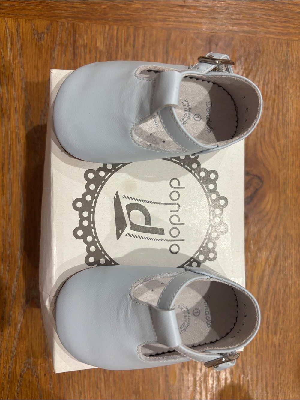 Dondup Baby Blue Leather Mary Jane with Buckle